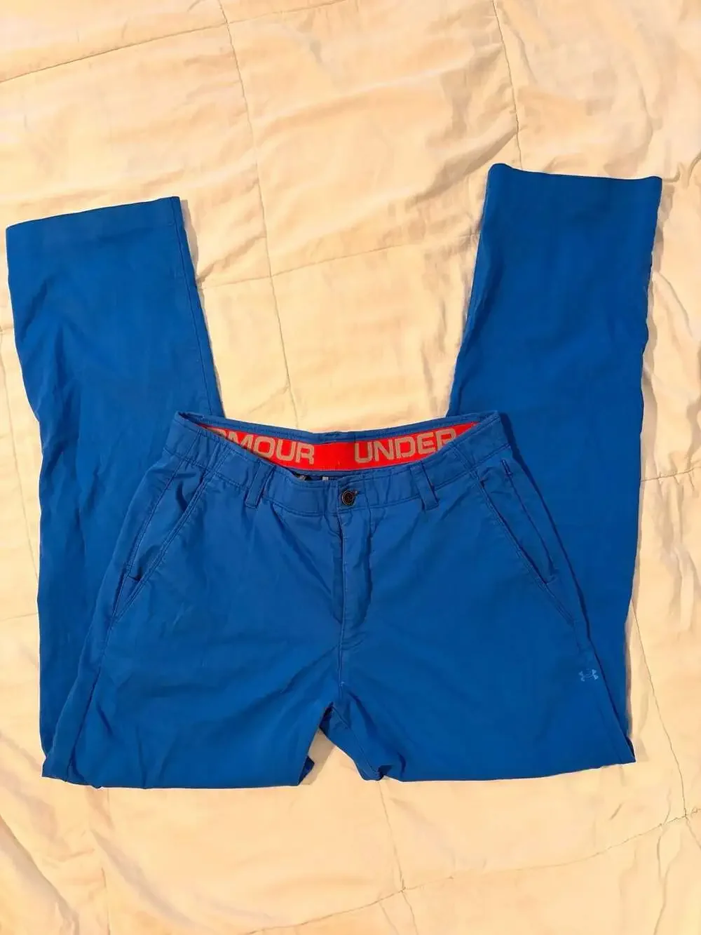 Under Armour Men's Performance Athletic Blue Chino Pants Size 34x34